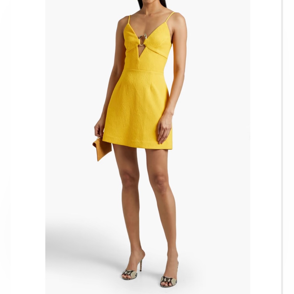 REBECCA VALLANCE yellow mini dress